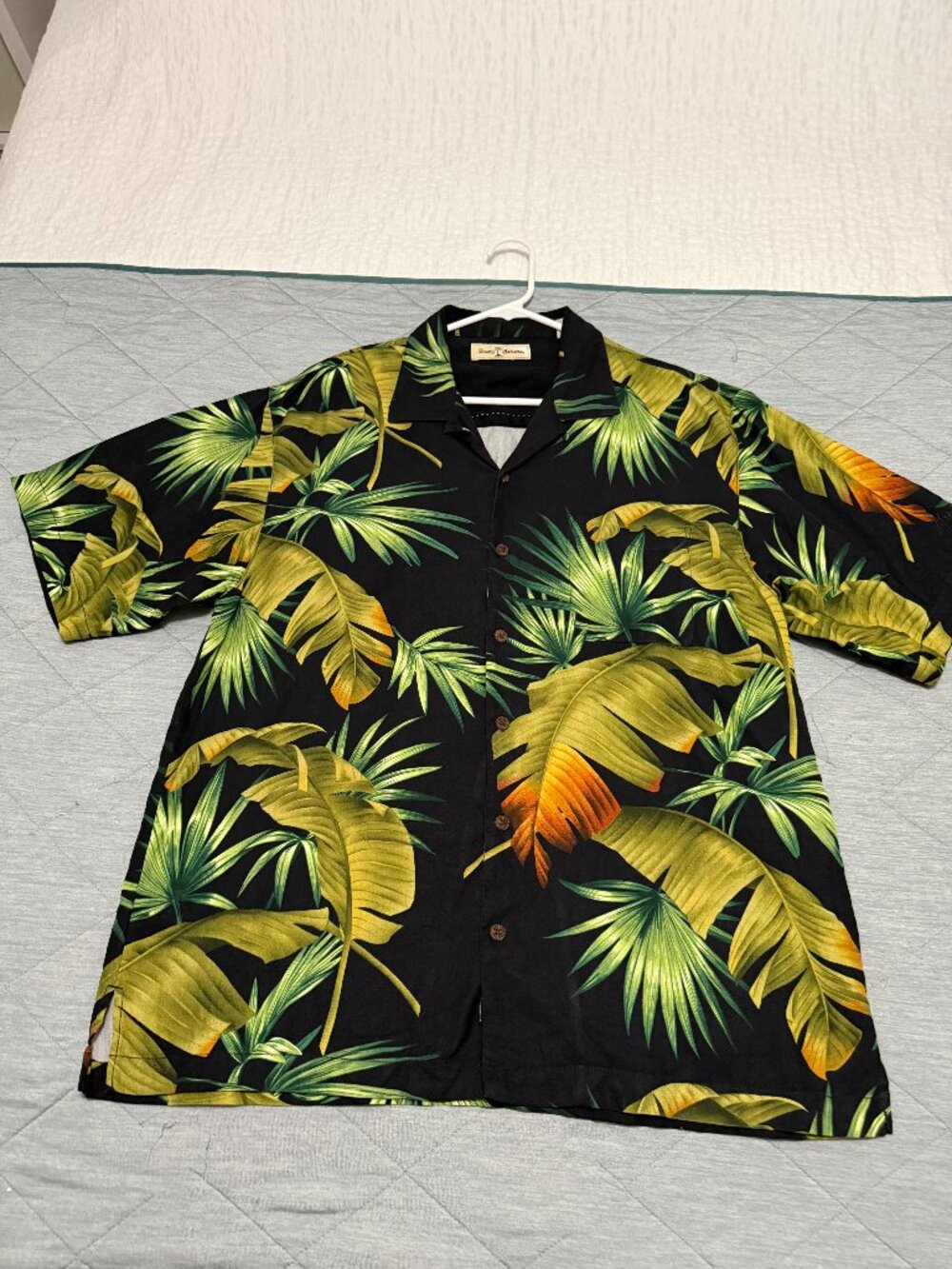 Mens Tommy Bahama Hawaiian Camp Aloha Shirt Silk XL
